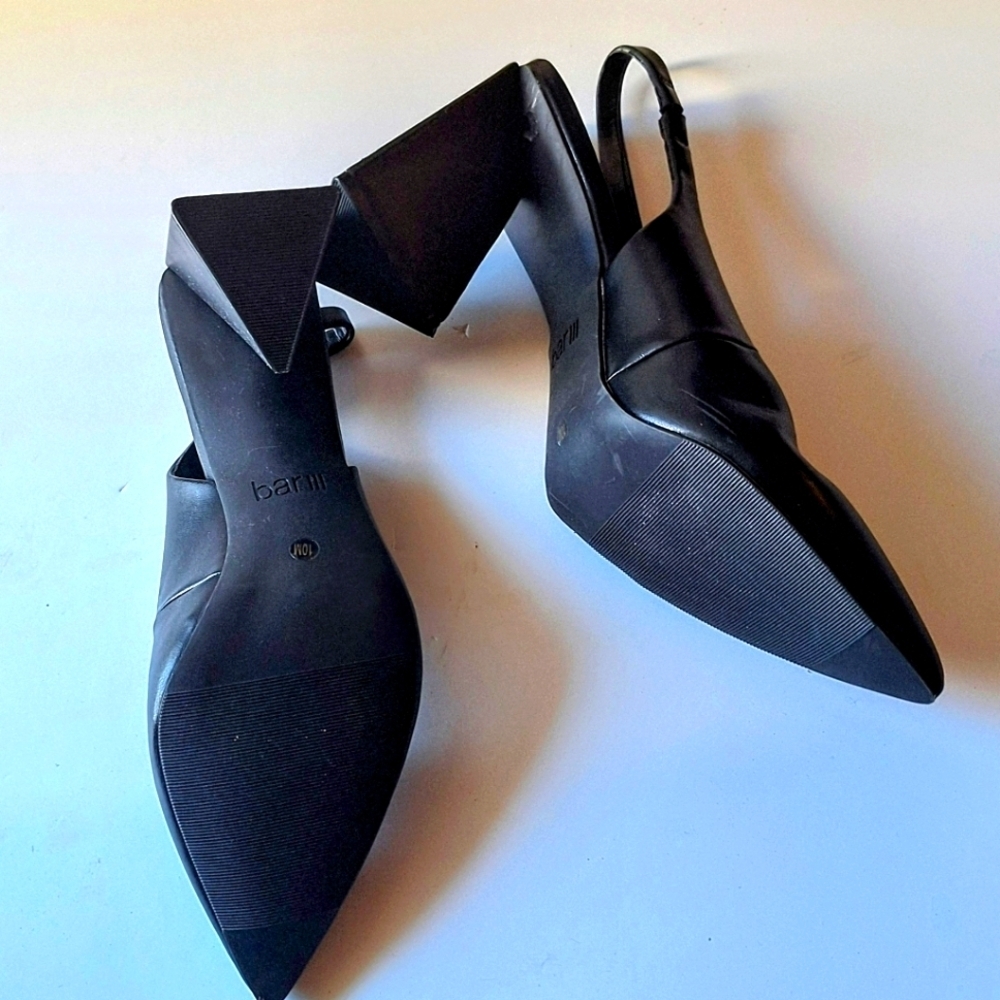 Nwot Bar Iii Pointed Toe Triangular Stack Heel Sh… - image 1